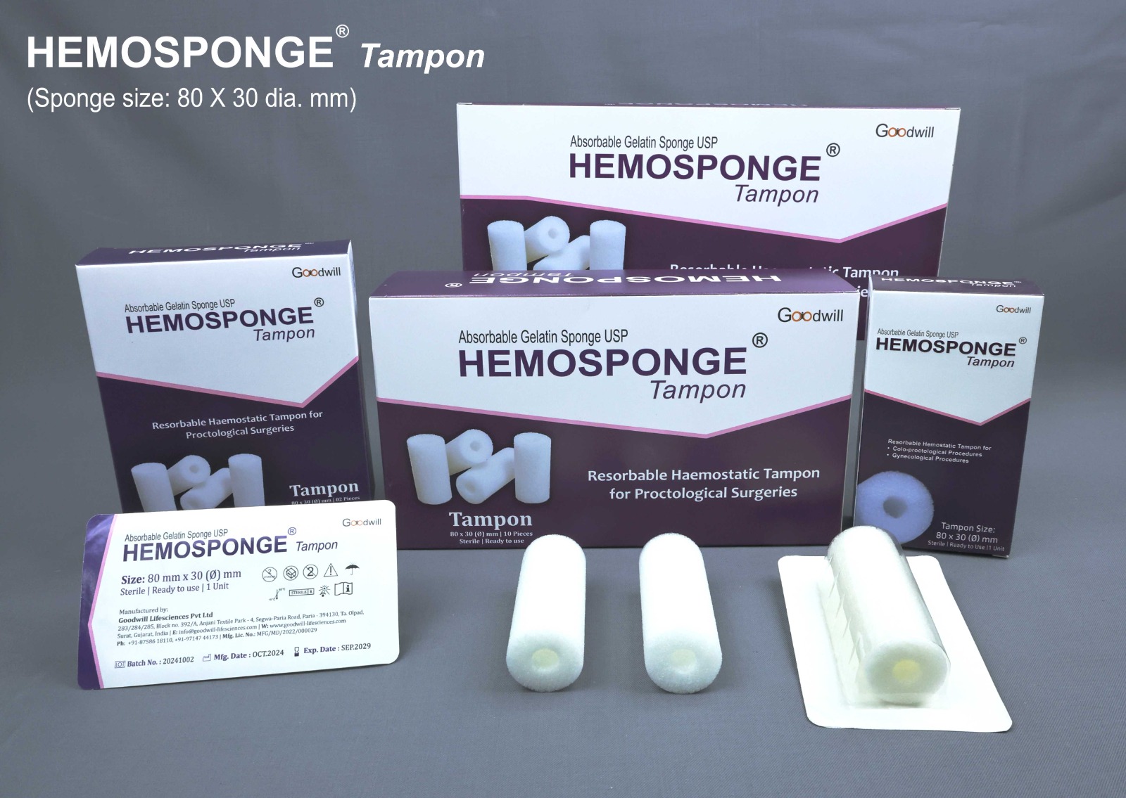 Absorbs Continuously Oozing Blood, Enhances Patient  Comforts